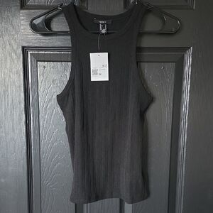 Forever 21 Charcoal Ribbed Tank Top